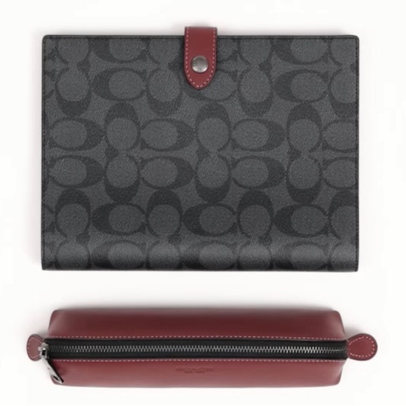 NIB Coach Boxed Notebook & pencil case in colorblock signature - Picture 3 of 13